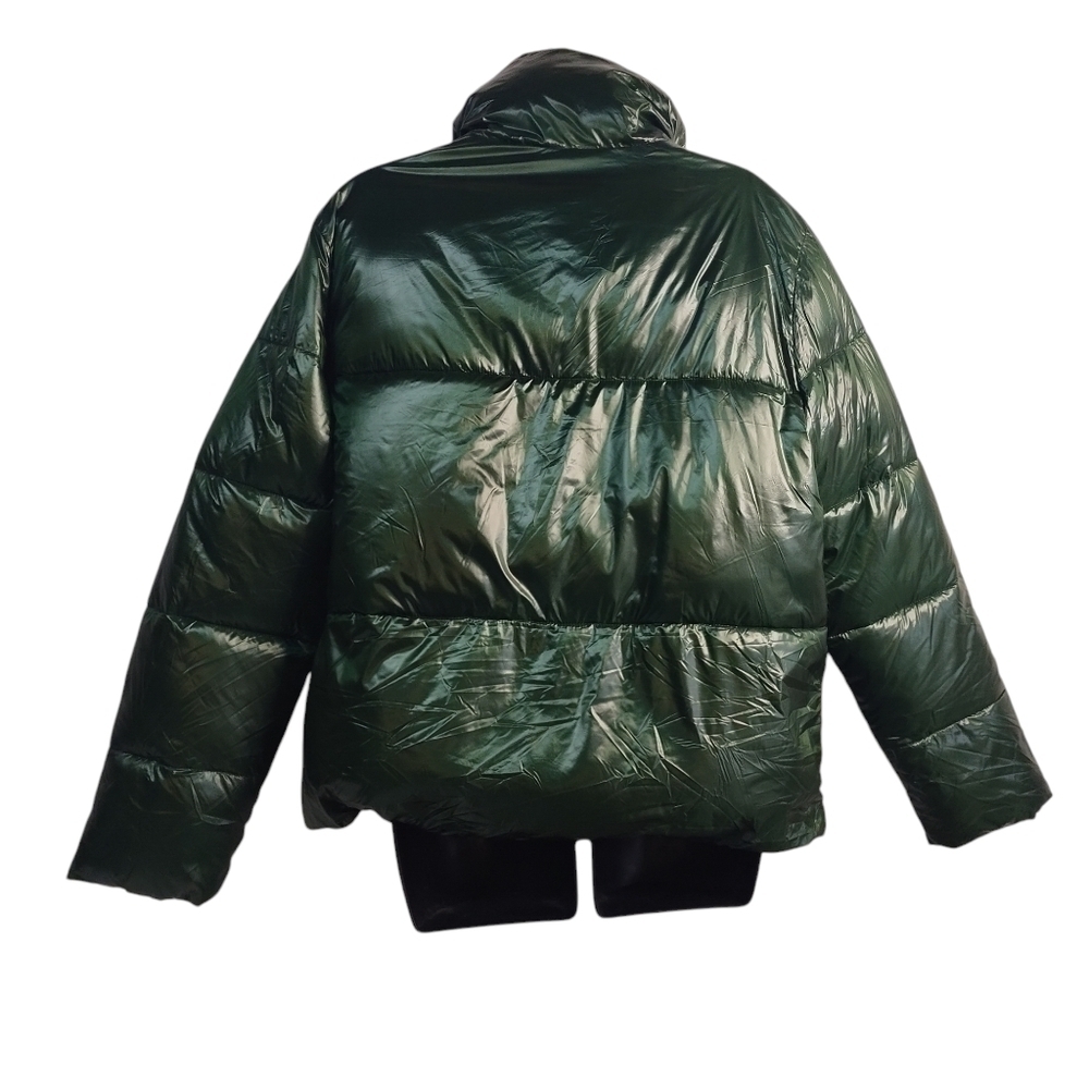 RACHEL Rachel Roy Women's Green Faux Down Puffer Jacket Size M NWT - Picture 6 of 13
